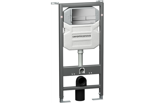 Система инсталляции для унитазов Ceramica Nova Envision Flat CN1002M кнопка хром матовый 50x16x124 см,  в современном стиле