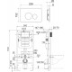 Система инсталляции для унитазов Ceramica Nova Envision Round CN1001M кнопка хром матовый 50x16x124 см,  в современном стиле