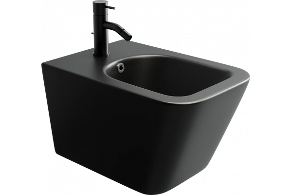 Биде подвесное Ceramica Nova Metric CN3008MB цвет черный, прямоугольное