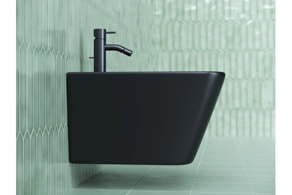 Биде подвесное Ceramica Nova Metric CN3008MB цвет черный, прямоугольное