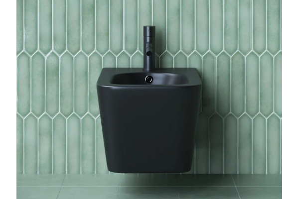 Биде подвесное Ceramica Nova Metric CN3008MB цвет черный, прямоугольное
