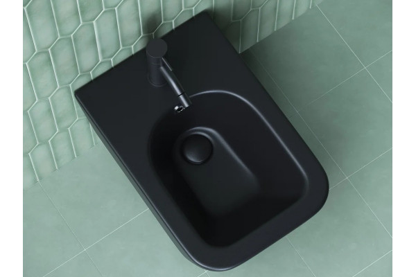 Биде подвесное Ceramica Nova Metric CN3008MB цвет черный, прямоугольное