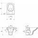 Комплект Система инсталляции для унитазов Grohe Rapid SL 38772001 3 в 1 с кнопкой смыва + Унитаз подвесной Cersanit Carina new clean on slim lift + Кольцо для регулировки смыва Grohe 42075000, цвет белый, бачок 3/6 л
