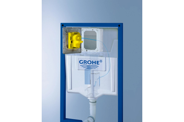 Комплект Система инсталляции для унитазов Grohe Rapid SL 38772001 3 в 1 с кнопкой смыва + Унитаз подвесной Cersanit Carina new clean on slim lift + Кольцо для регулировки смыва Grohe 42075000, цвет белый, бачок 3/6 л