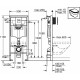 Комплект Система инсталляции для унитазов Grohe Rapid SL 38772001 3 в 1 с кнопкой смыва + Унитаз подвесной Cersanit Carina new clean on slim lift + Кольцо для регулировки смыва Grohe 42075000, цвет белый, бачок 3/6 л
