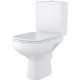 Унитаз-компакт Cersanit Colour CLEAN ON 011 безободковый белый, прямоугольный, 37x65 см