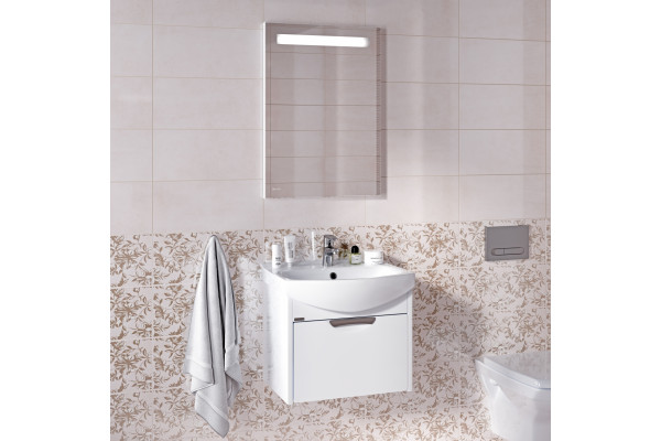 Зеркало Cersanit LED 010 base 50, с подсветкой, прямоугольное