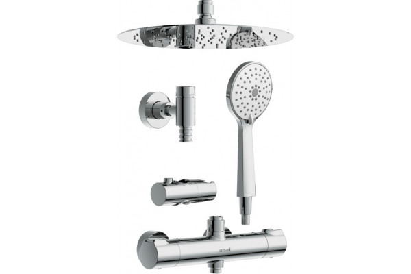 Душевая стойка Cersanit Odra 63069 хром штанга 125 см, шланг металлический 150 см