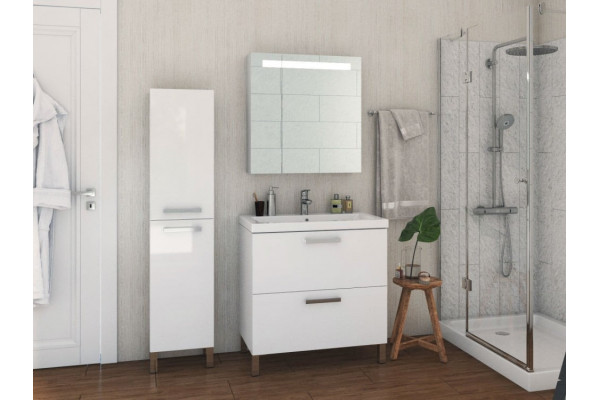 Зеркало-шкаф Cersanit Melar LS-MEL70-Os 70, с подсветкой, с дверками, прямоугольное