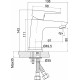Смеситель Cersanit Cersania 63030 для раковины, хром, однорычажный, высота излива 7.4 см
