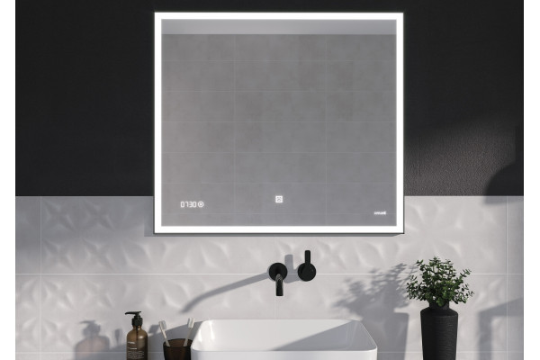 Зеркало Cersanit LED 011 design 100x80, с подсветкой в стиле hi-tech