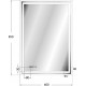 Зеркало Cersanit LED 080 design pro 60x85, с подсветкой в стиле hi-tech