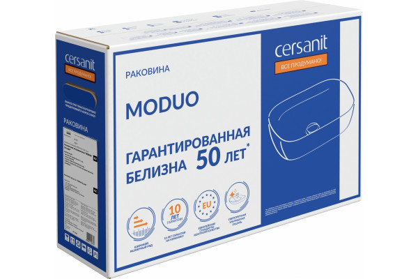 Раковина Cersanit Moduo 55 Leaf овальная, цвет белый