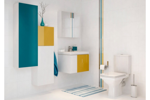 Раковина Cersanit Colour COL 50 цвет белый, прямоугольная, с переливом