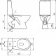 Унитаз-компакт Cersanit Just 64073 031 3/6 TPL белый, 35.3x64.2 см