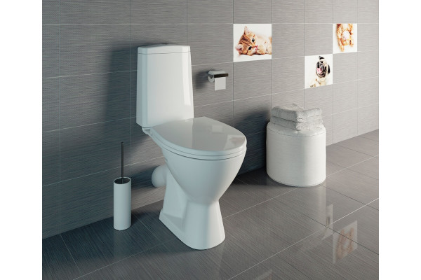 Унитаз-компакт Cersanit Just 64073 031 3/6 TPL белый, 35.3x64.2 см