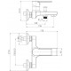 Смеситель Cersanit Brasko 63021 для ванны с душем, хром, однорычажный, длина излива 15.6 см
