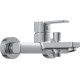 Смеситель Cersanit Smart 63048 для ванны с душем, хром, однорычажный, длина излива 10.7 см