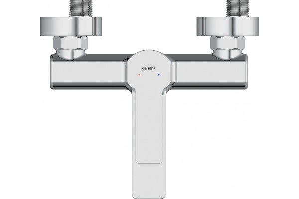 Смеситель Cersanit Smart 63048 для ванны с душем, хром, однорычажный, длина излива 10.7 см