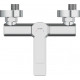 Смеситель Cersanit Smart 63048 для ванны с душем, хром, однорычажный, длина излива 10.7 см
