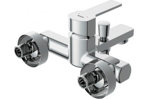 Смеситель Cersanit Smart 63048 для ванны с душем, хром, однорычажный, длина излива 10.7 см