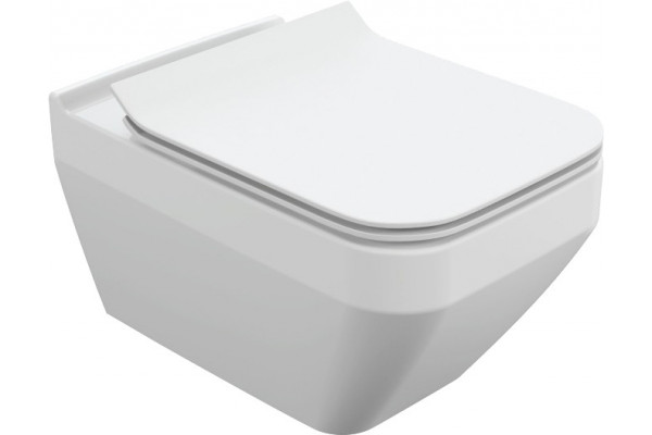 Комплект Cersanit Crea square CO DPL EO slim + инсталляция link pro цвет белый,  в современном стиле