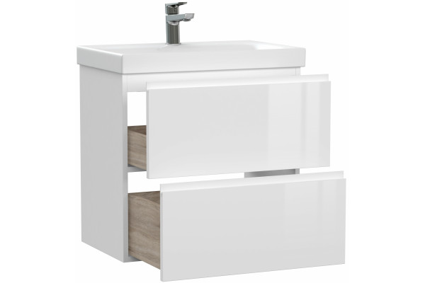 Тумба для комплекта Cersanit Moduo slim 60 белая подвесная, глянцевая