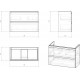Мебель для ванной Cersanit Moduo slim 80 белая подвесная, глянцевая
