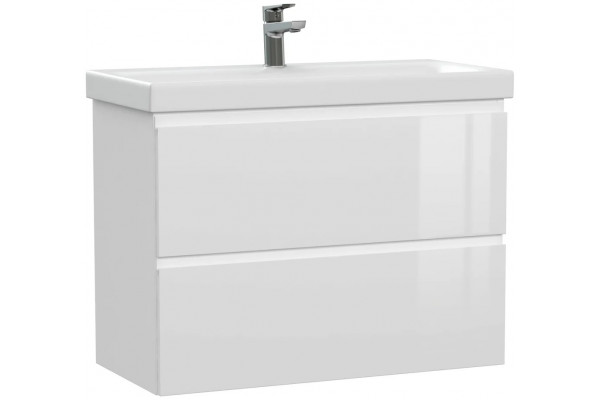 Мебель для ванной Cersanit Moduo slim 80 белая подвесная, глянцевая