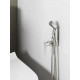 Гигиенический душ Cersanit Brasko 64102 С ВНУТРЕННЕЙ ЧАСТЬЮ, хром, штанга 23.9 см, шланг металлический 120 см
