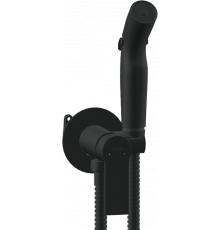 Гигиенический душ Cersanit Brasko Black 64103 С ВНУТРЕННЕЙ ЧАСТЬЮ, черный, штанга 23.9 см, шланг металлический 120 см
