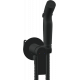 Гигиенический душ Cersanit Brasko Black 64103 С ВНУТРЕННЕЙ ЧАСТЬЮ, черный, штанга 23.9 см, шланг металлический 120 см
