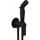 Гигиенический душ Cersanit Brasko Black 64103 С ВНУТРЕННЕЙ ЧАСТЬЮ, черный, штанга 23.9 см, шланг металлический 120 см