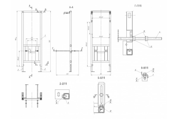 Система инсталляции для унитазов Cersanit Link Pro бачок 3/6 л, 39.5x45x120.5 см