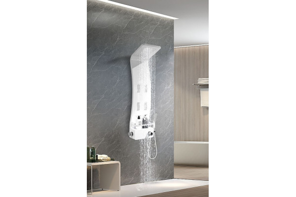 Душевая панель Cerutti SPA Adige W CT8979 цвет белый, шланг 150 см