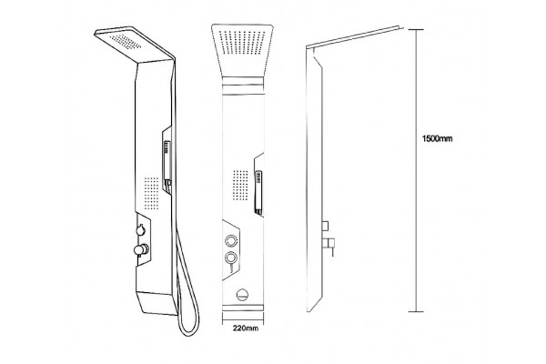 Душевая панель Cerutti SPA Oglio W CT8986 цвет белый, шланг 150 см