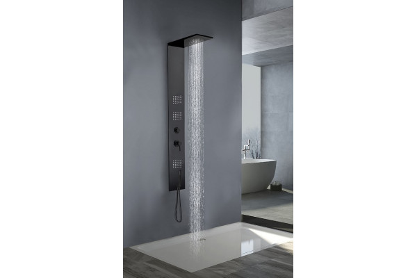 Душевая панель Cerutti SPA Tanaro B CT8991 цвет черный, шланг 150 см