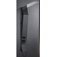 Душевая панель Cerutti Spa Chika B CT9255 черная цвет белый, штанга 142.1 см