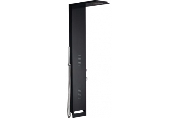 Душевая панель Cerutti Spa Korra B CT9258 черная цвет черный, штанга 142.1 см