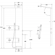 Душевая панель Cerutti Spa Korra B CT9258 черная цвет черный, штанга 142.1 см
