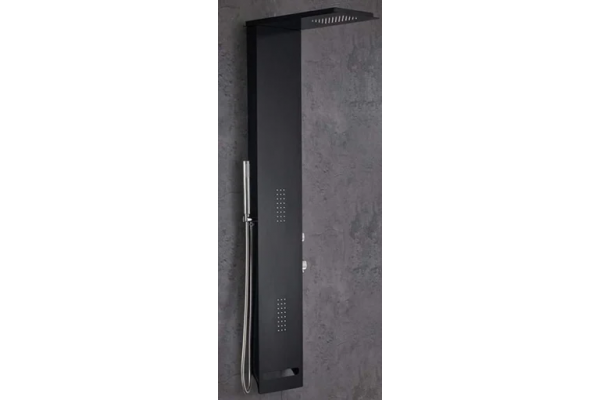 Душевая панель Cerutti Spa Korra B CT9258 черная цвет черный, штанга 142.1 см