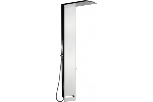 Душевая панель Cerutti Spa Korra W CT9257 черно-белая цвет белый, штанга 142.1 см