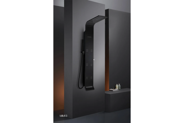 Душевая панель Cerutti Spa Mimi B CT9327 черная цвет черный, штанга 147 см