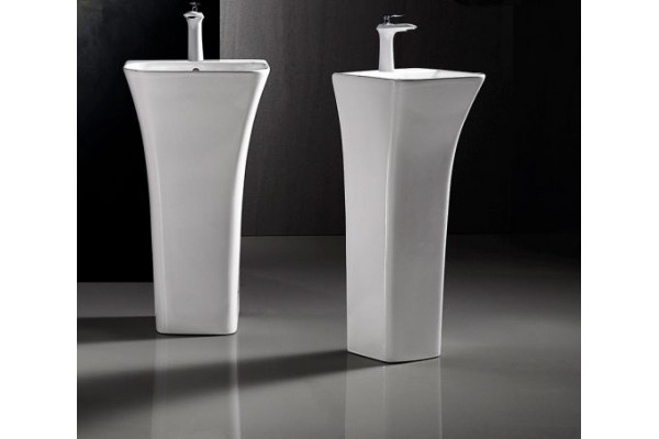 Напольная раковина Cerutti Spa Luca CT7283 полукруглая, цвет белый