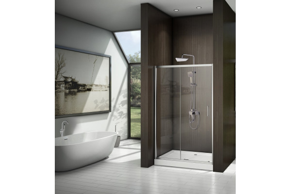 Душевая дверь в нишу Cerutti Spa Gloria D120 раздвижная, стекло прозрачное