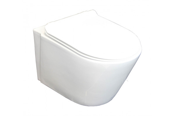 Подвесной безободковый унитаз Cerutti Spa Ortler aria CT7182 белый, овальный, 33.5x50 см