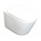 Подвесной безободковый унитаз Cerutti Spa Ortler aria CT7182 белый, овальный, 33.5x50 см
