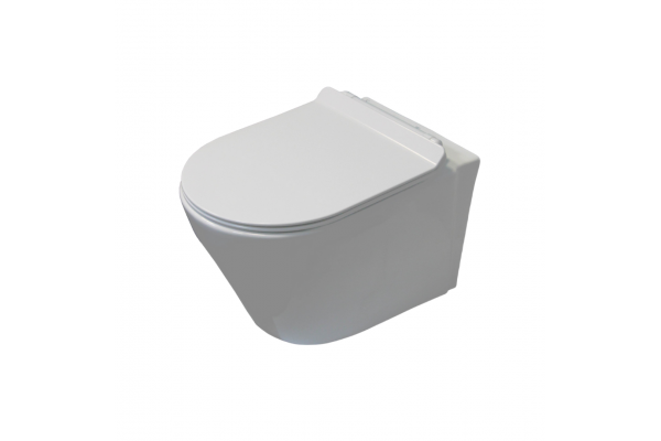 Подвесной безободковый унитаз Cerutti Spa Ortler aria CT7182 белый, овальный, 33.5x50 см
