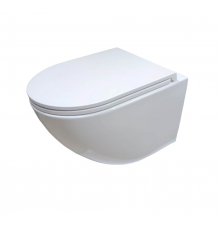 Подвесной безободковый унитаз Cerutti Spa Sella aria CT7183 белый, овальный, 36x49.5 см