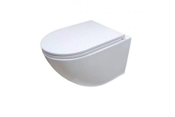 Подвесной безободковый унитаз Cerutti Spa Sella aria CT7183 белый, овальный, 36x49.5 см